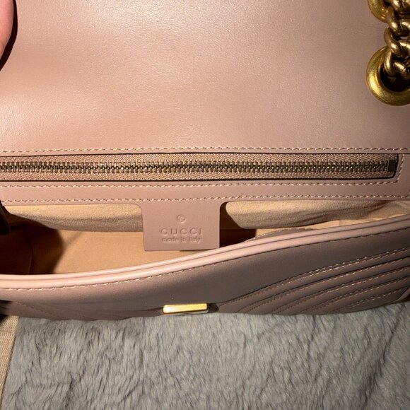 Gucci Marmont Medium Shoulder Bag - Pink-Beige - Picture 7 of 8